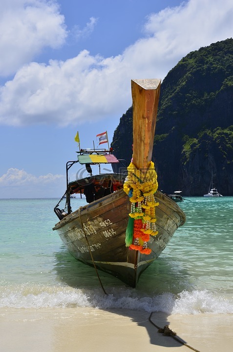 船,甲米,泰国