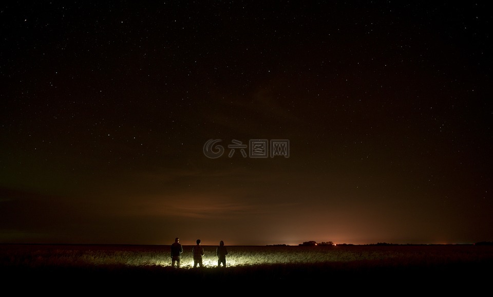 夜,北极光,自然