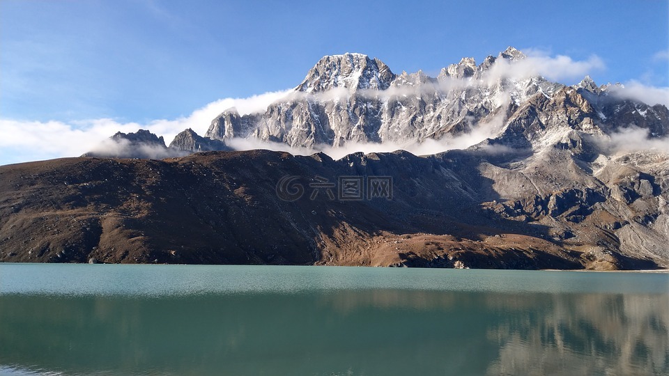 gokyo,mountain,lake