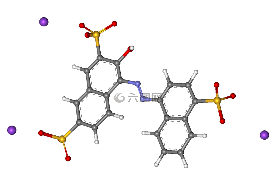 籽粒苋钠,偶氮类染料,分子