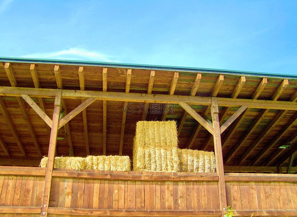 稻草包,秸秆贮藏库,木结构