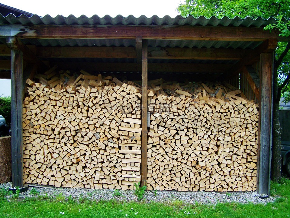 木专栏,存储木材,撕开木柴