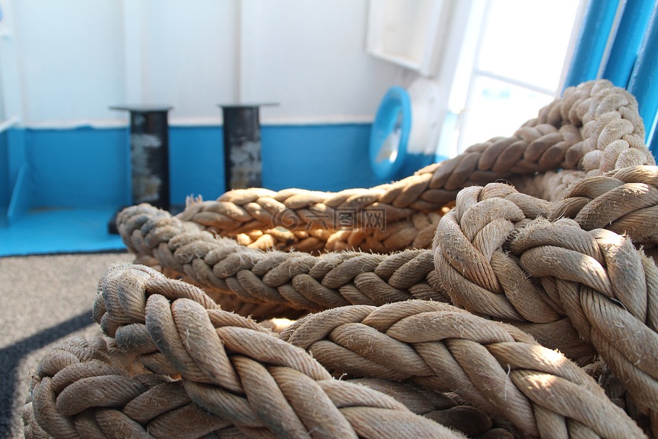 船舶,绳,锚链