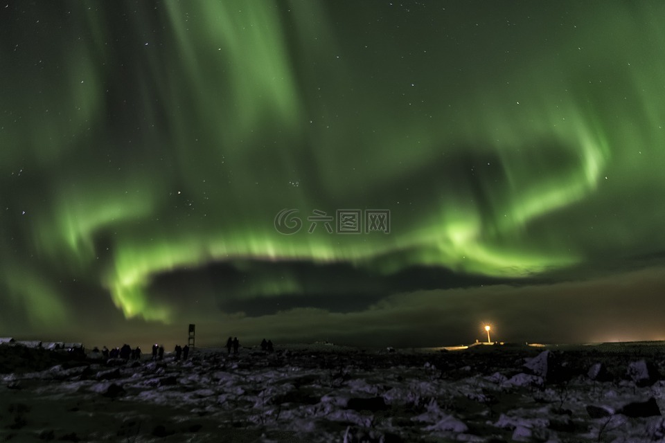 冰岛,北极光,极光