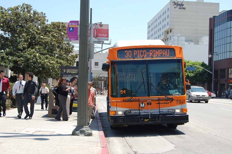 洛杉矶,公共汽车,交通