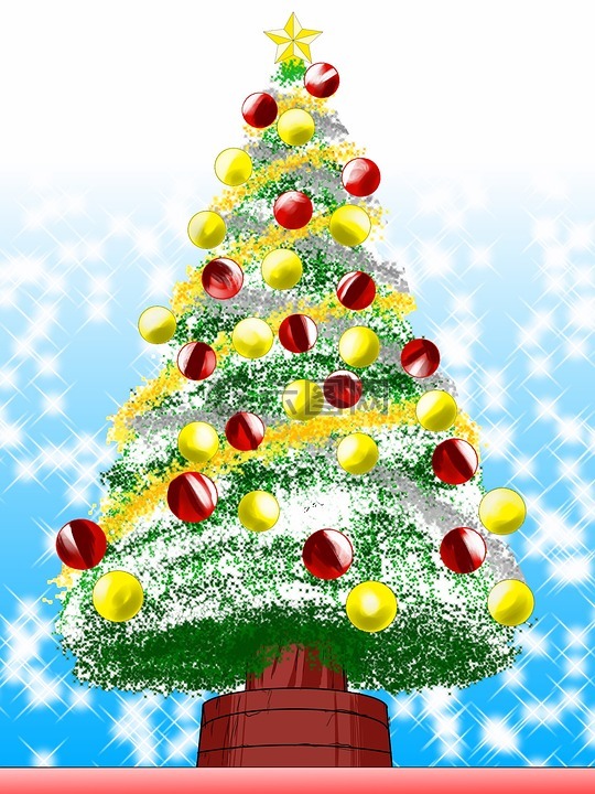圣诞树,圣诞节,冬季