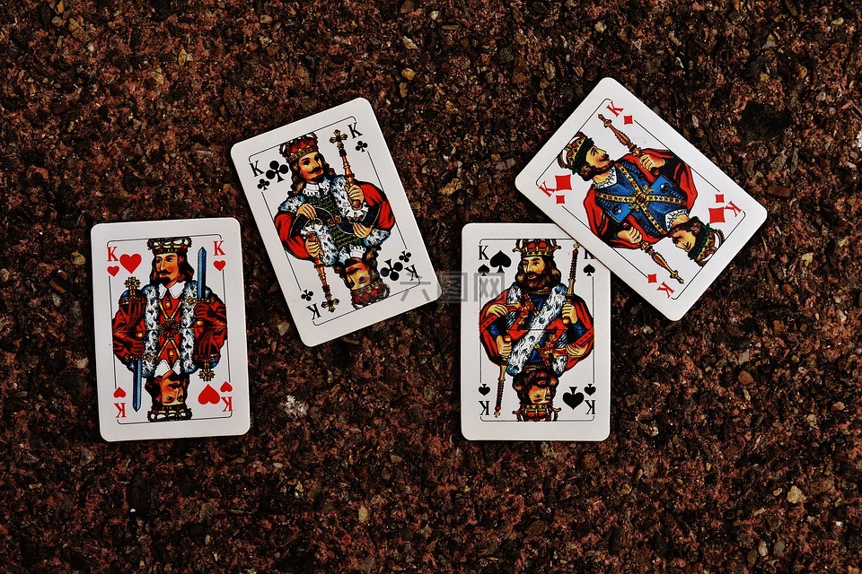 扑克牌,国王,四