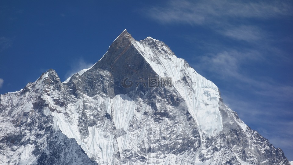 魚尾峰,尼泊爾,雪山