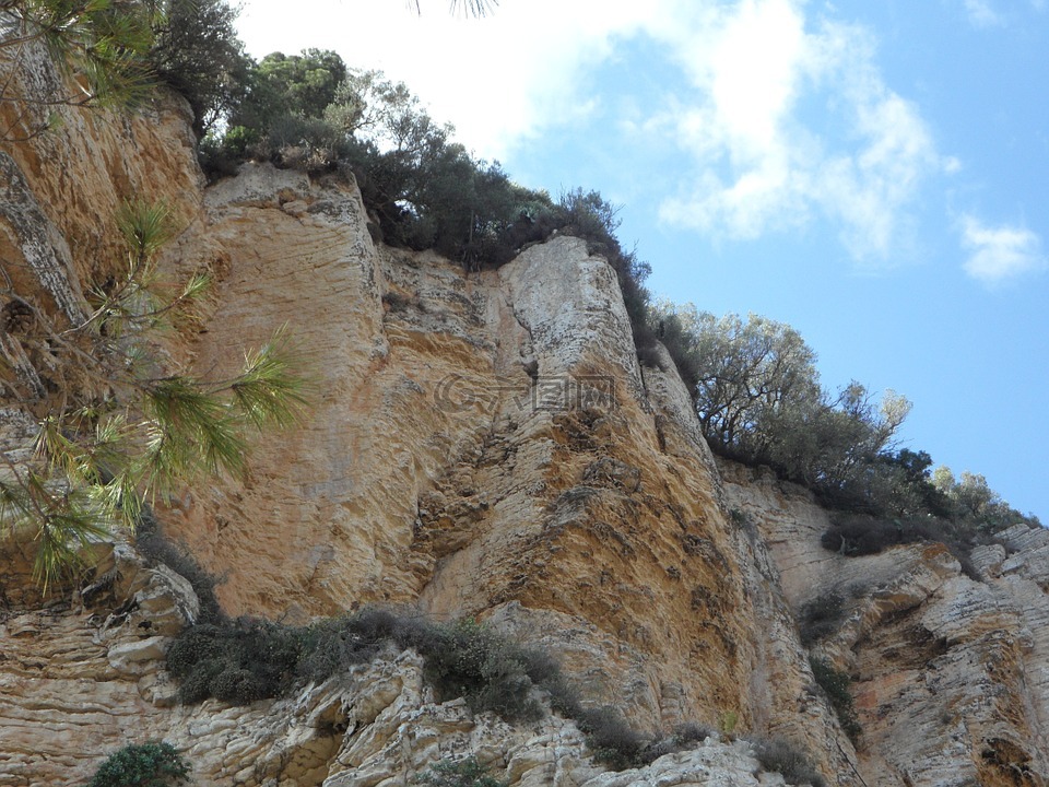 岩壁,马洛卡,陡崖