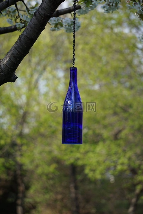 吊瓶灯笼,钴,蓝色