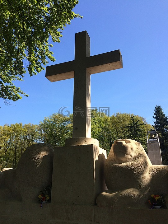 十字架,纪念,军事公墓