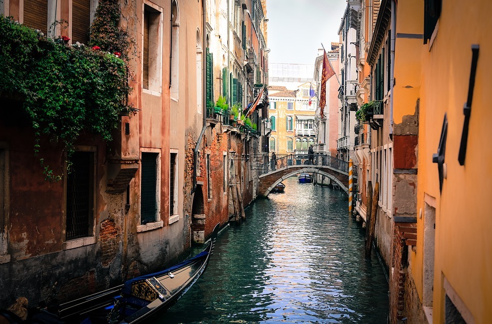 威尼斯,意大利,吊船