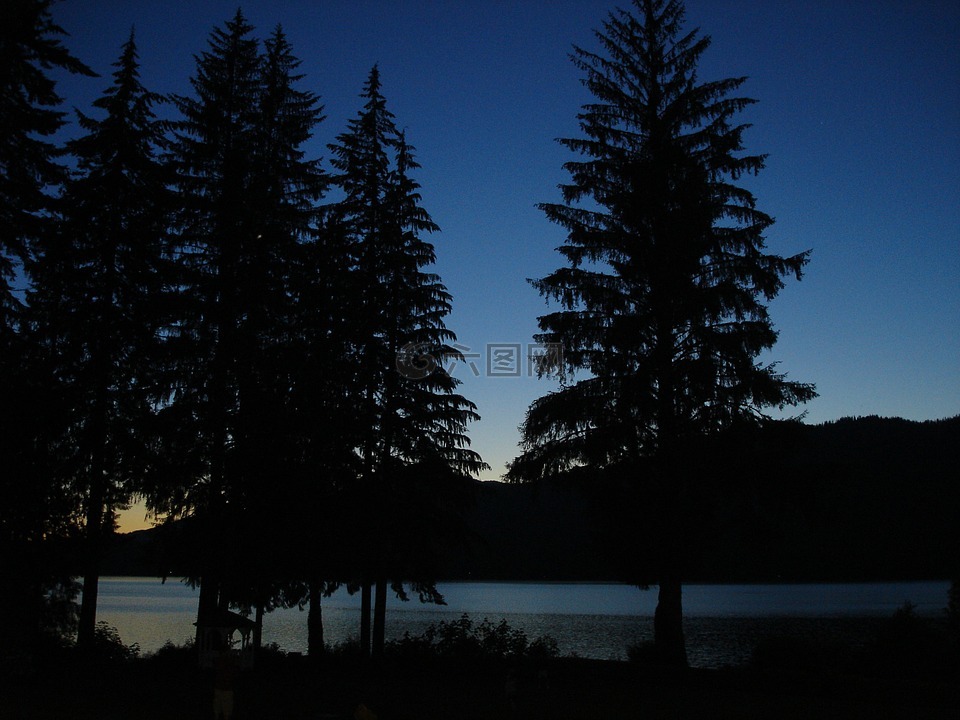 黄昏,奎诺尔特湖,湖奎诺尔特洛奇