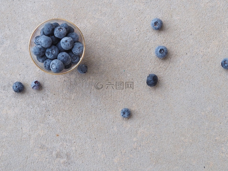 桌面,沙,蓝莓