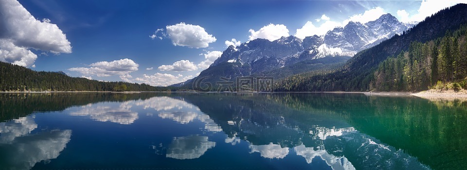 高山,湖,bergsee