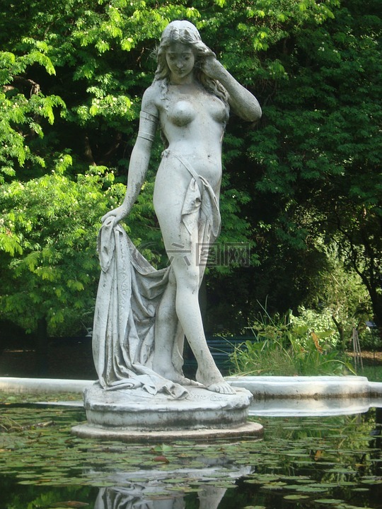雕像,源,妇女