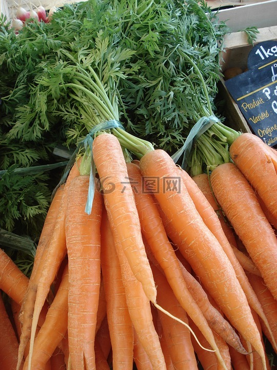 蔬菜,红萝卜,市场
