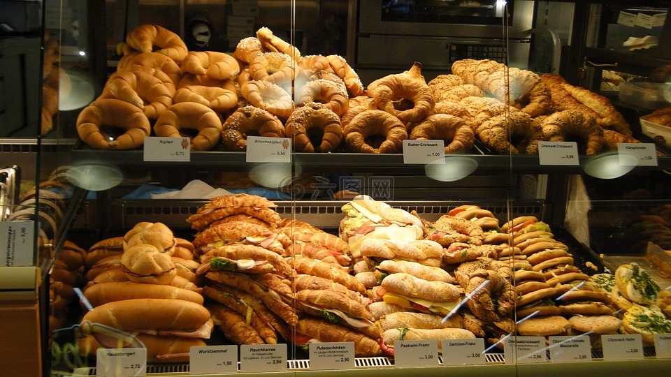 下午茶,面包,橱窗