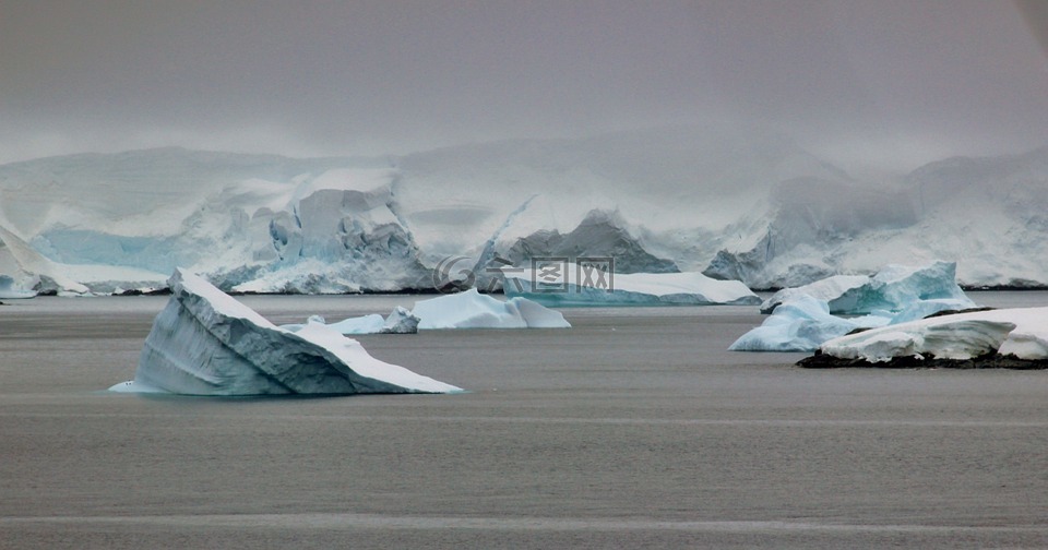 冰山,南极洲,海