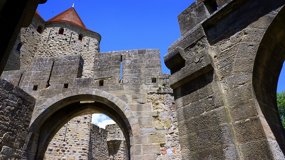 城堡,中世纪,卡尔卡松