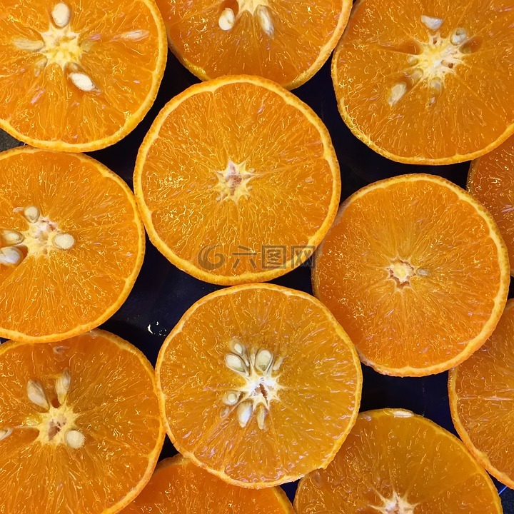 橙色,一半,水果