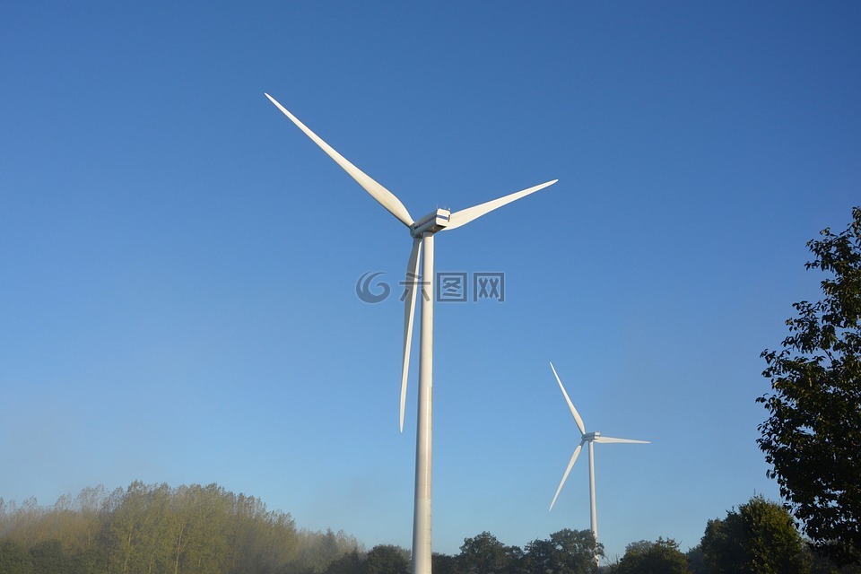 风力涡轮机,网站的风力涡轮机,可再生能源