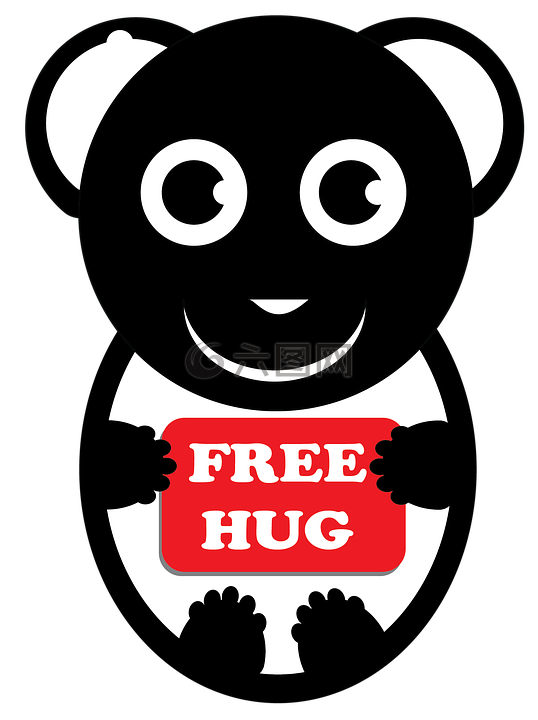 免费的拥抱,熊猫,熊猫宝宝