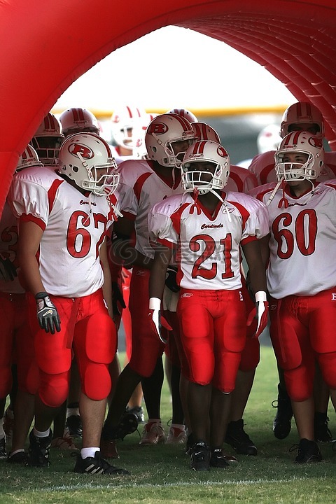 橄榄球队,美式足球,赛前