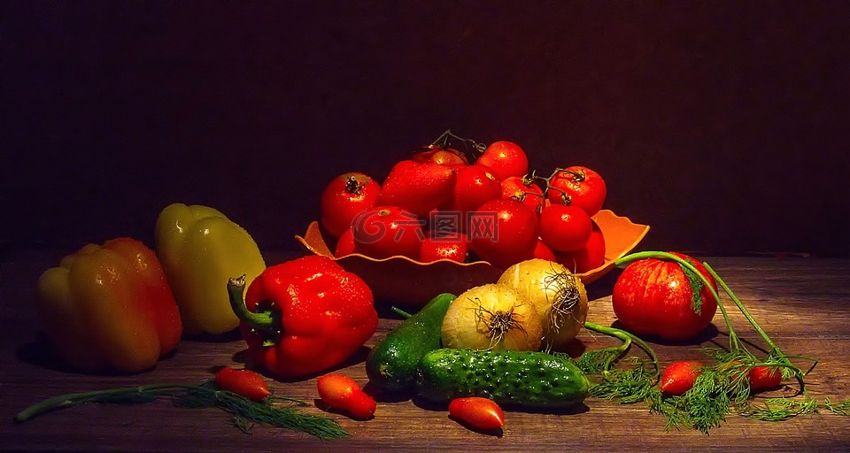 西红柿,洋葱,黄瓜