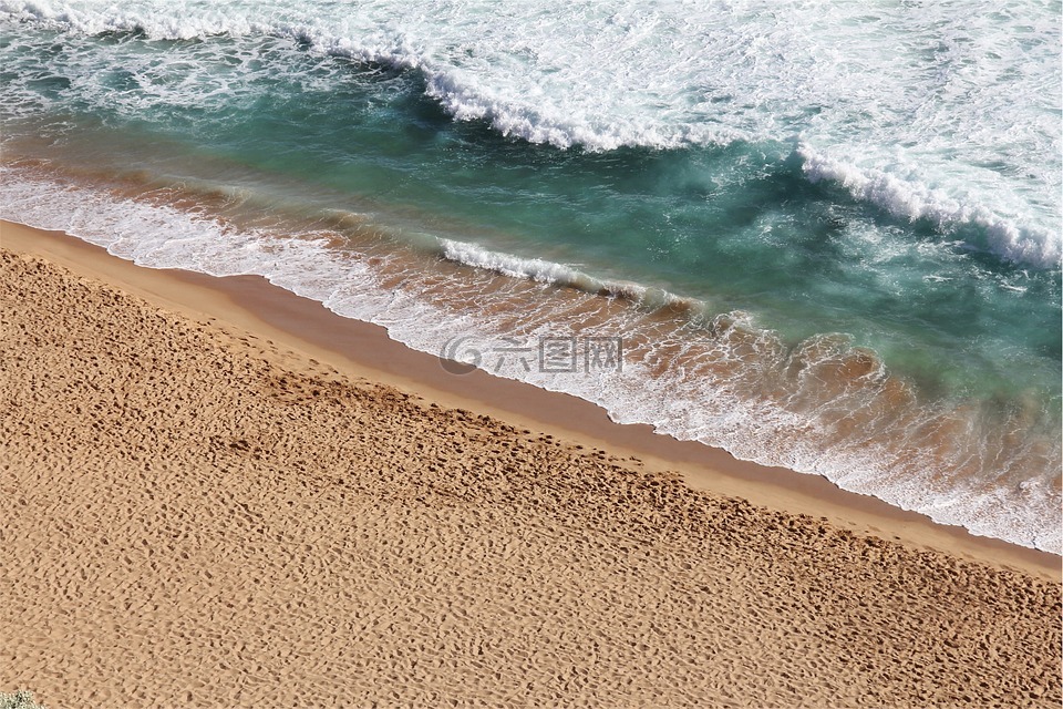 海滩,沙,水