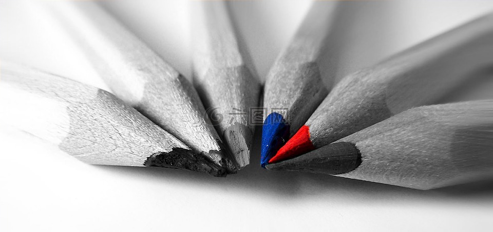 彩色的铅笔,画,彩色铅笔