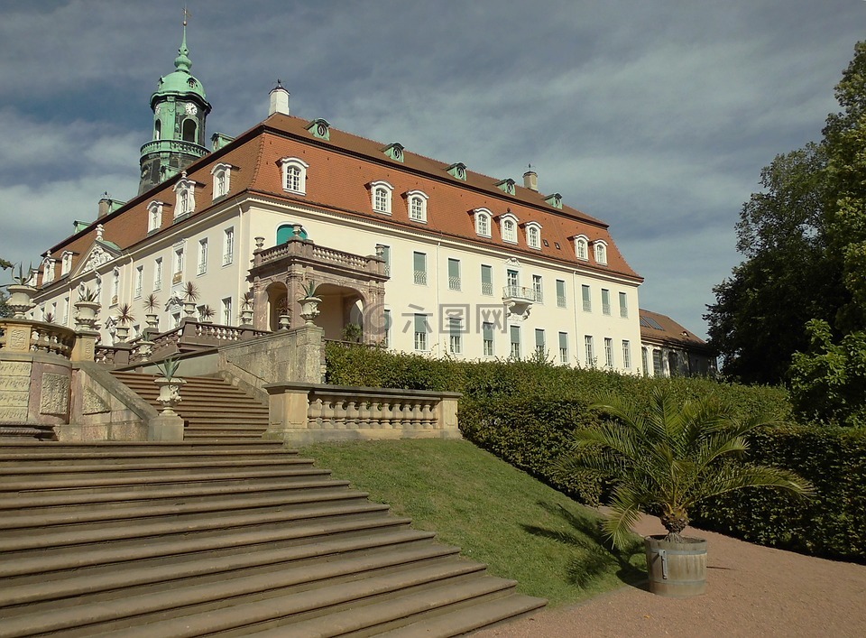 城堡,城堡 lichtenwalde,的barockschloss
