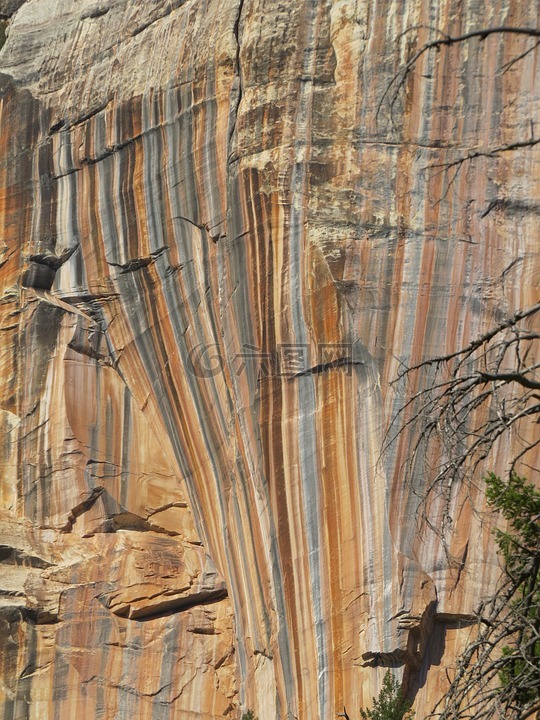 大峡谷国家公园,北缘,丰富多彩的岩石表面