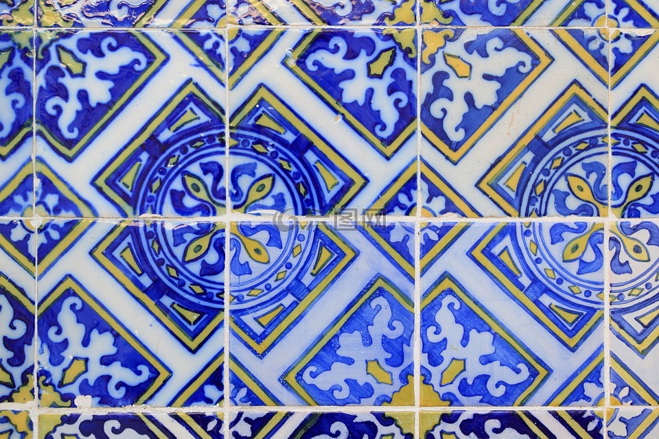 陶瓷,葡萄牙,瓷砖