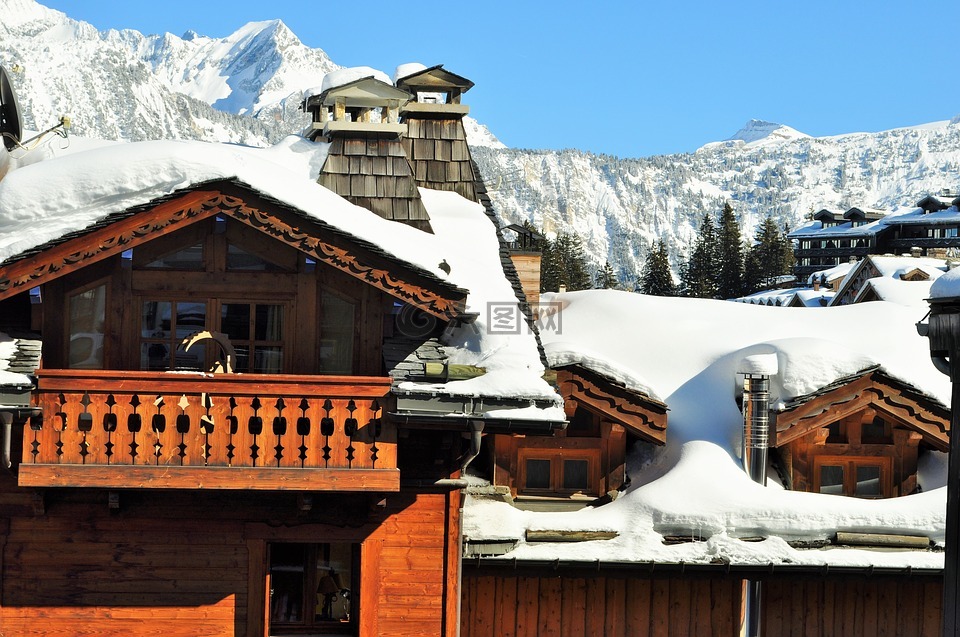 雪,阿尔卑斯山,上萨瓦省