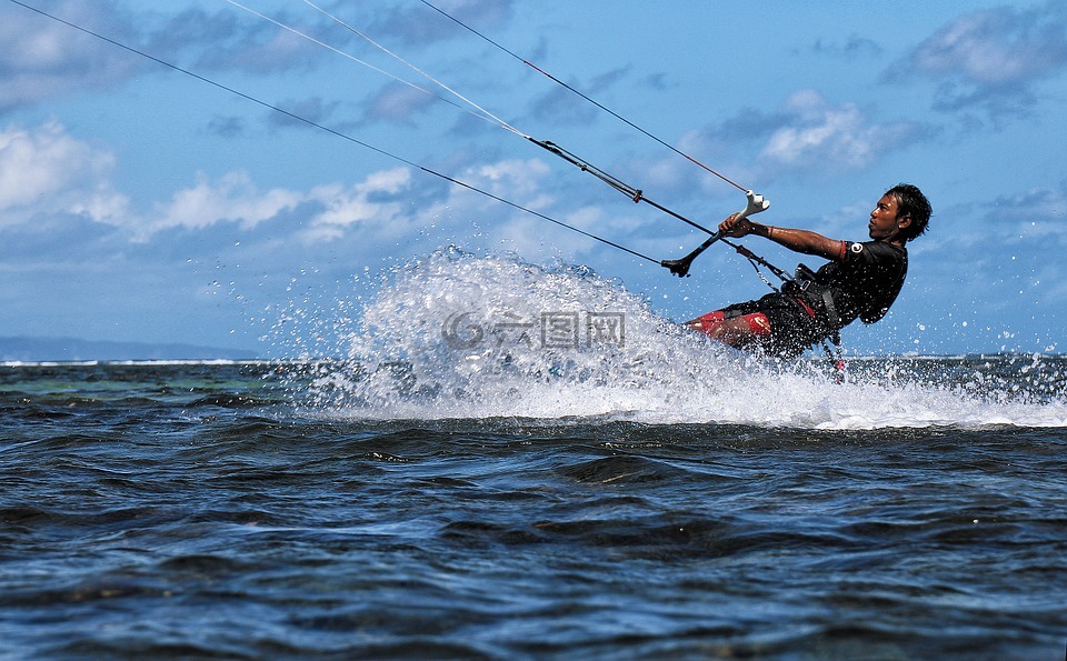 风筝冲浪,巴厘岛,沙努尔