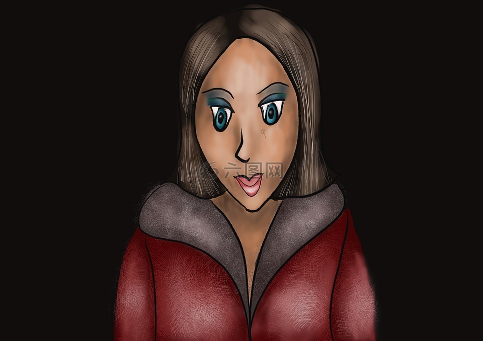 女子,惊呆了,感到惊讶