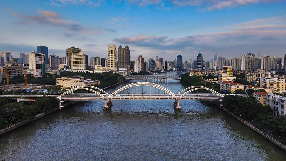 广州,海珠橋,空拍