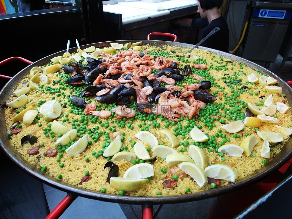 西班牙海鲜饭,食品,巴罗市场