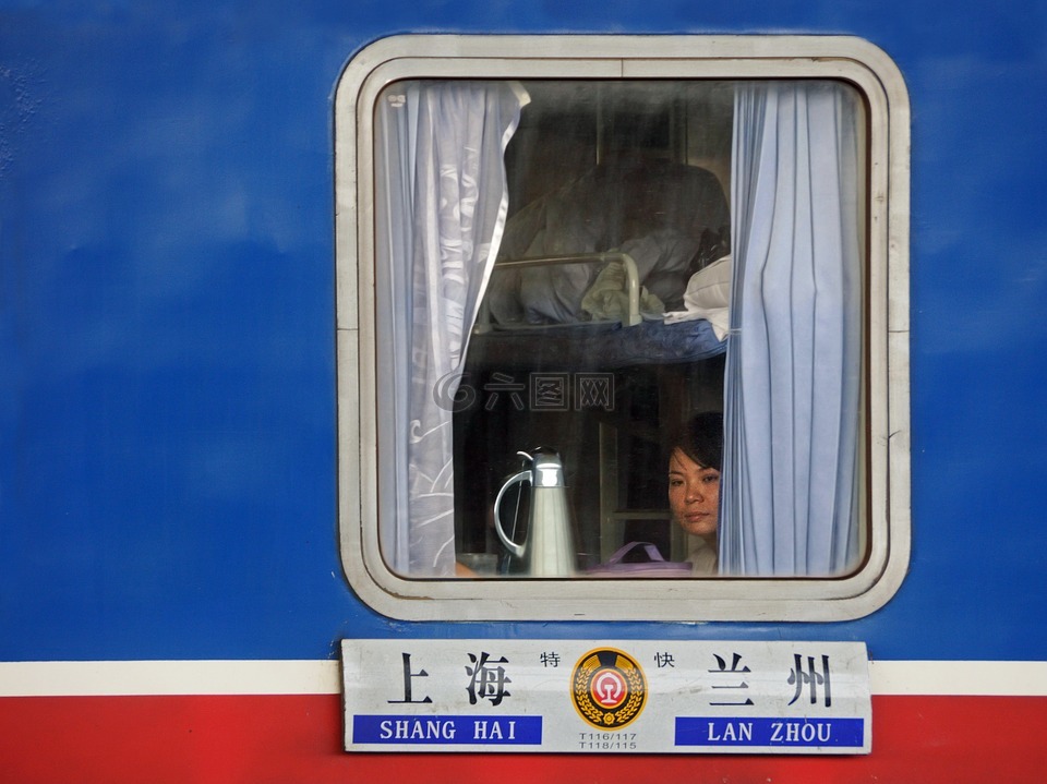 火车,窗口,中国