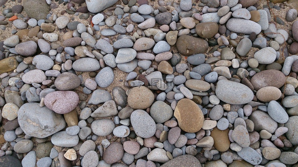 海灘,礫石,北海岸