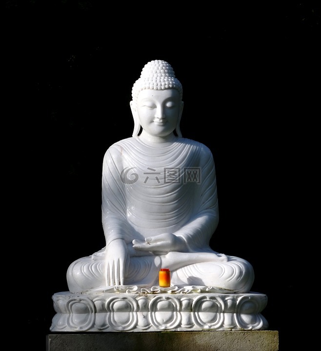 佛,雕像,佛教