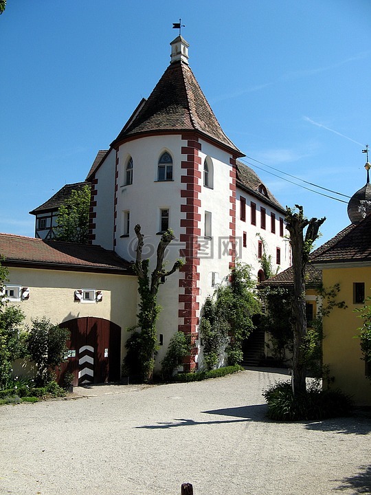 城堡,中世纪,塔