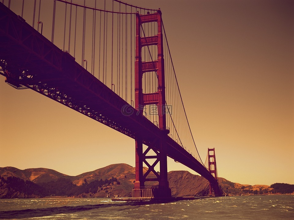 桥,旧金山,湾