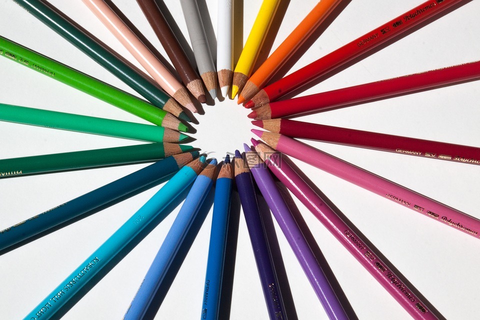 彩色的铅笔,彩色铅笔,明星