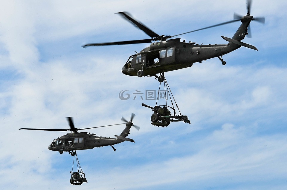 uh-60黑鹰,直升机,飞行