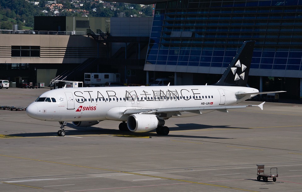 飞机,空客a320,瑞士航空公司