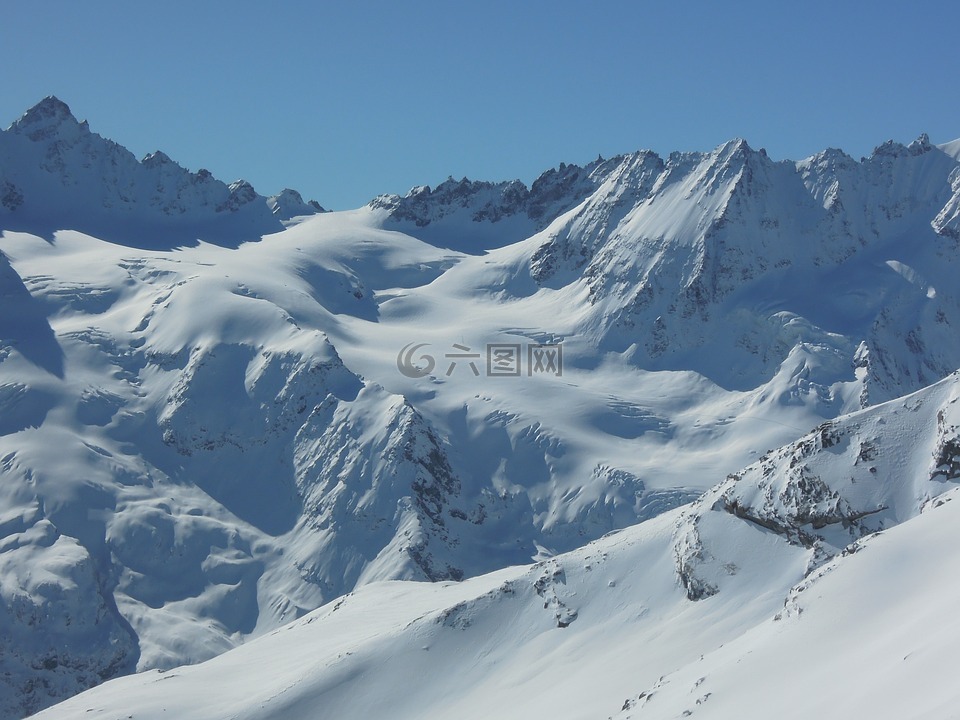 帕拉迪索,山,登山滑雪