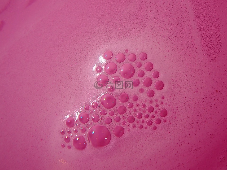 badeschaum,泡泡浴,粉红色