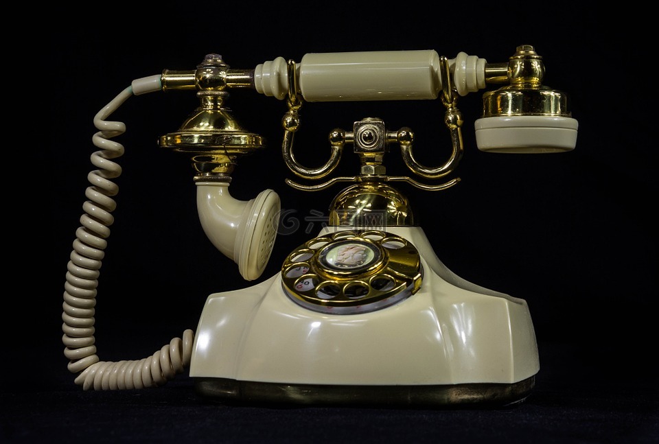 古董电话,旧手机,旋转拨号
